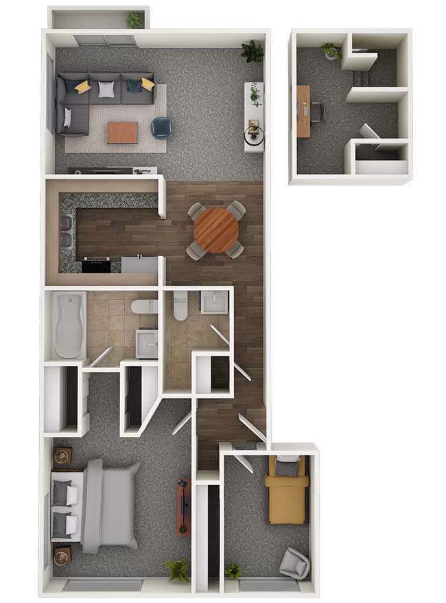 2x2  Loft 12-307 floor plan